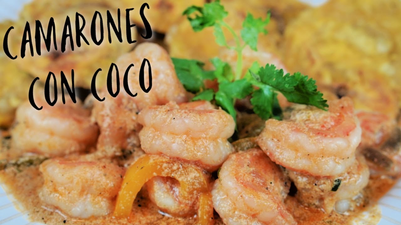 camarones con salsa de coco - camarones en salsa de coco