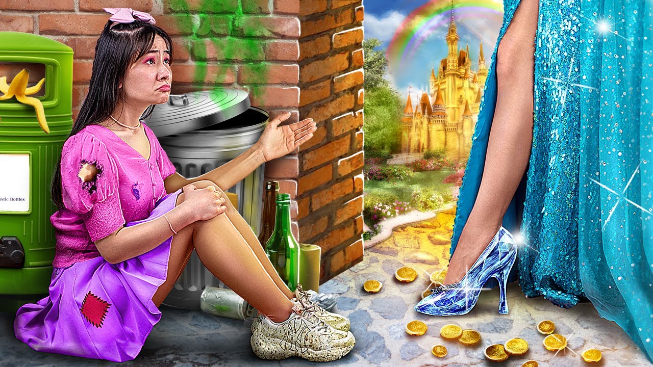 ディズニープリンセスと養子縁組！エルサ、シンデレラ、ジャスミン、白雪姫！