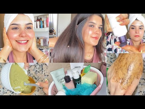 نخليك عروسة فالحمام تبريمة تخلي لحمك كيشعل مقشر للجسم ضد جلد الاوز وخطوط الجسم منتجات للاستحمام
