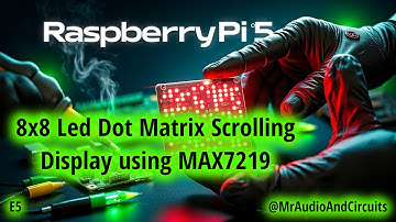 Raspberry Pi 5: MAX7219 8x8 LED matrix scrolling display (E5)