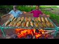 Full FISH GRILL | 30 KG Full Fishes BBQ Recipe | Fish Fry Recipe Cooking In Village