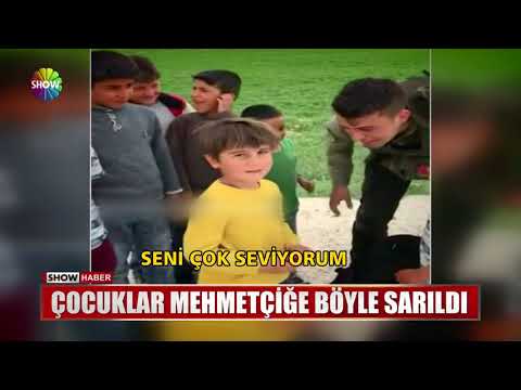 Çocuklar Mehmetçiğe böyle sarıldı