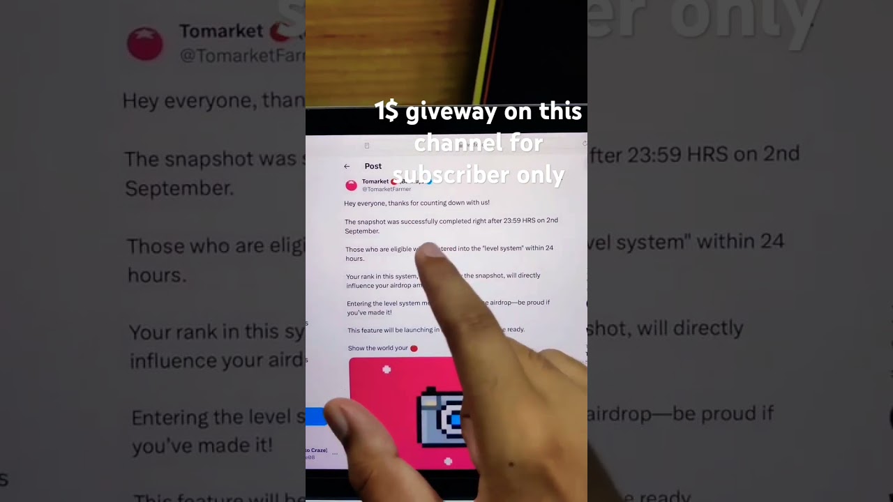 Tomarket listing,Tomarket airdrop price and 1$ giveways for subscribers 