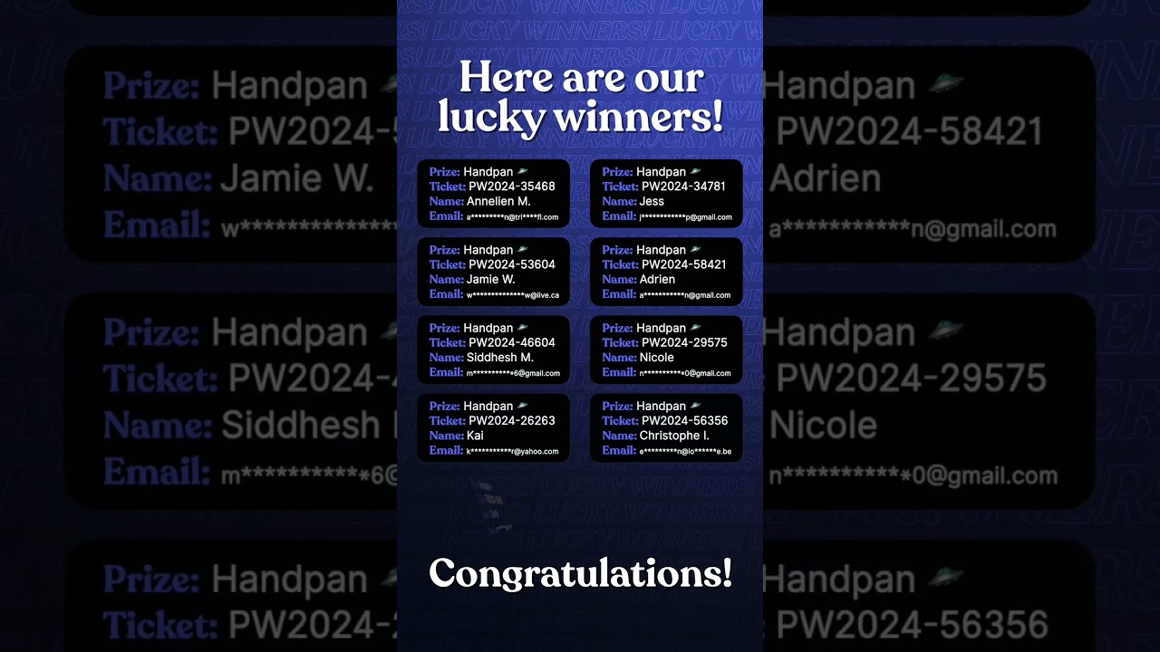 Pantastic Week Winners 🎈