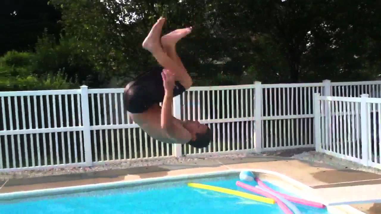 Front Flip in Pool YouTube