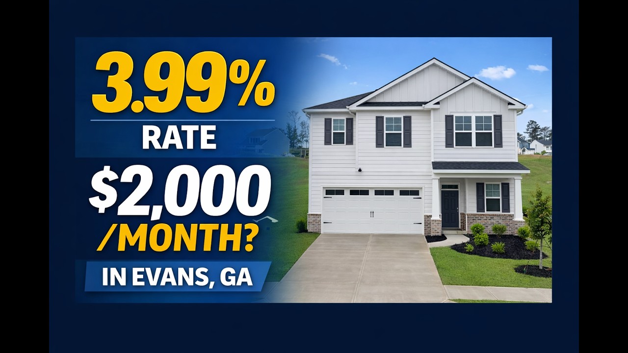 $335K New Construction in Evans GA | 3.99% Fixed Rate Explained