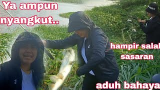 SEMUA PANIK..!!pertama Kali Mancing kepatil Anunya..?