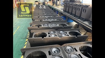 three way dual 12 inch line array speaker producing line