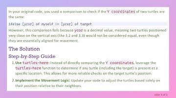 How to Check if the Two Turtles are on the Same Y Coordinate in NetLogo