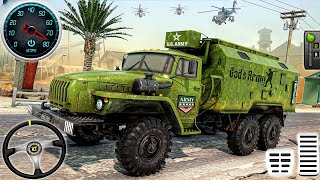 US Army Offroad Transport Truck Simulator - Military Equipment Cargo Driver: Android Gameplay screenshot 3