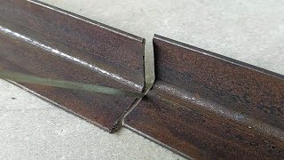not many know, the secret of the welder is to make a strong 180 degree connection on L angle iron