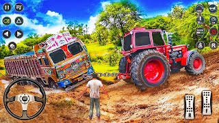 Real Tractor Pulling Simulator - Offroad Towing Truck Chained Rescue 2021 - Android Gameplay screenshot 4