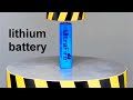 HYDRAULIC PRESS VS LITHIUM ION BATTERY, FIRE