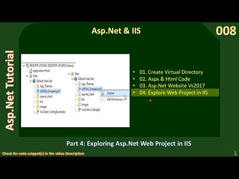 Asp Net & IIS | Part 4 - Create Asp.Net Http Project in IIS | Asp Net C# Tutorial #008