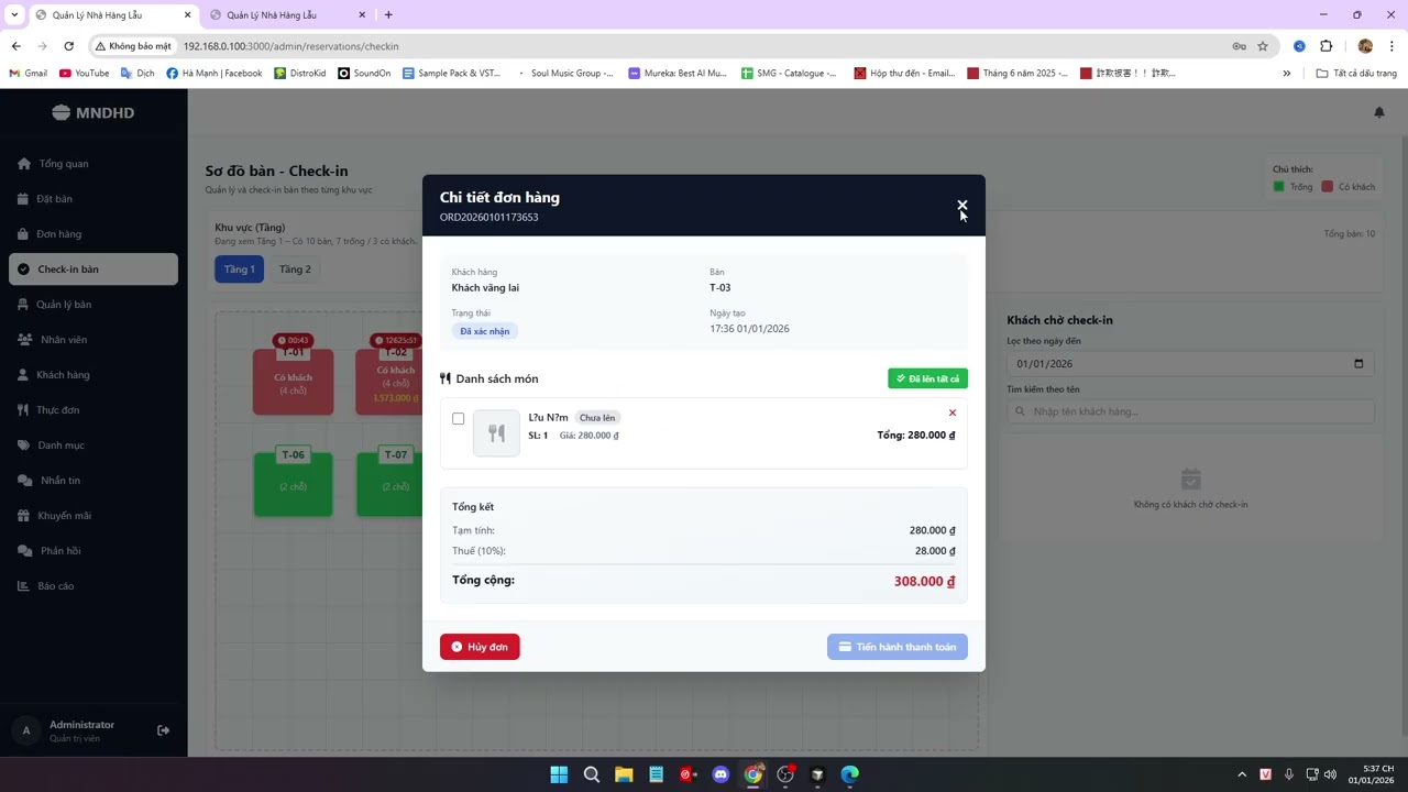[SU25]Xây dựng ứng dụngWebsite đặt bàn lẩu hải sản MNDHD