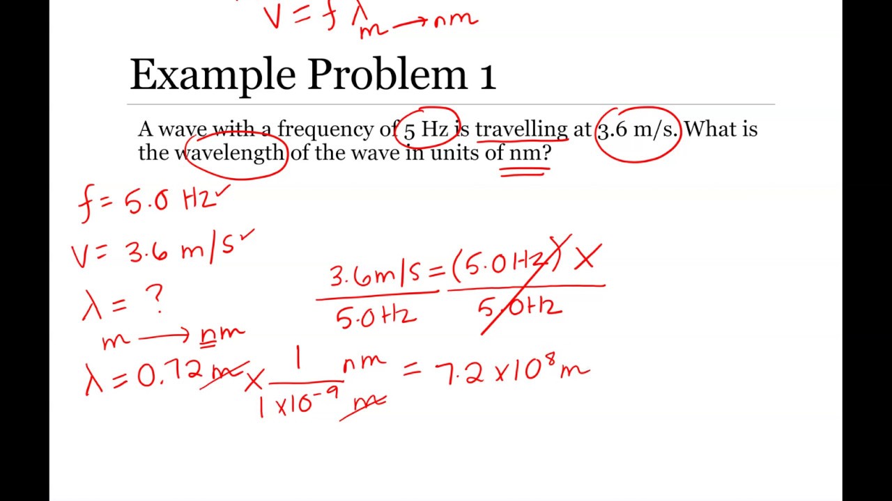 Example Problem 1 - Waves - YouTube