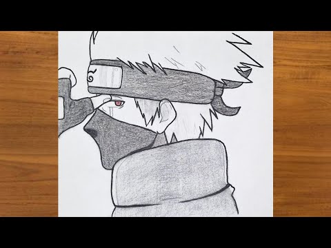 Easy Anime Drawing || How to Draw Kakashi Hatake || Naruto Drawing Tutorial for beginners