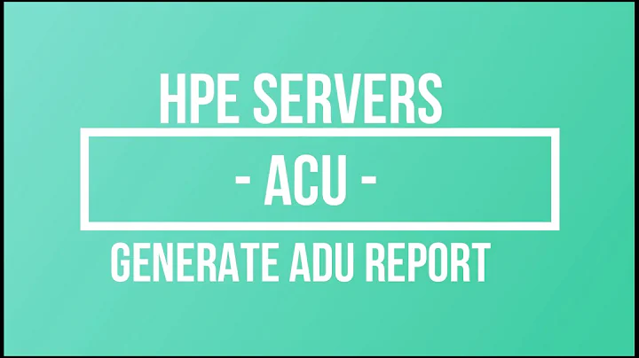 [HP][Windows]HOWTO GENERATE ADU REPORT