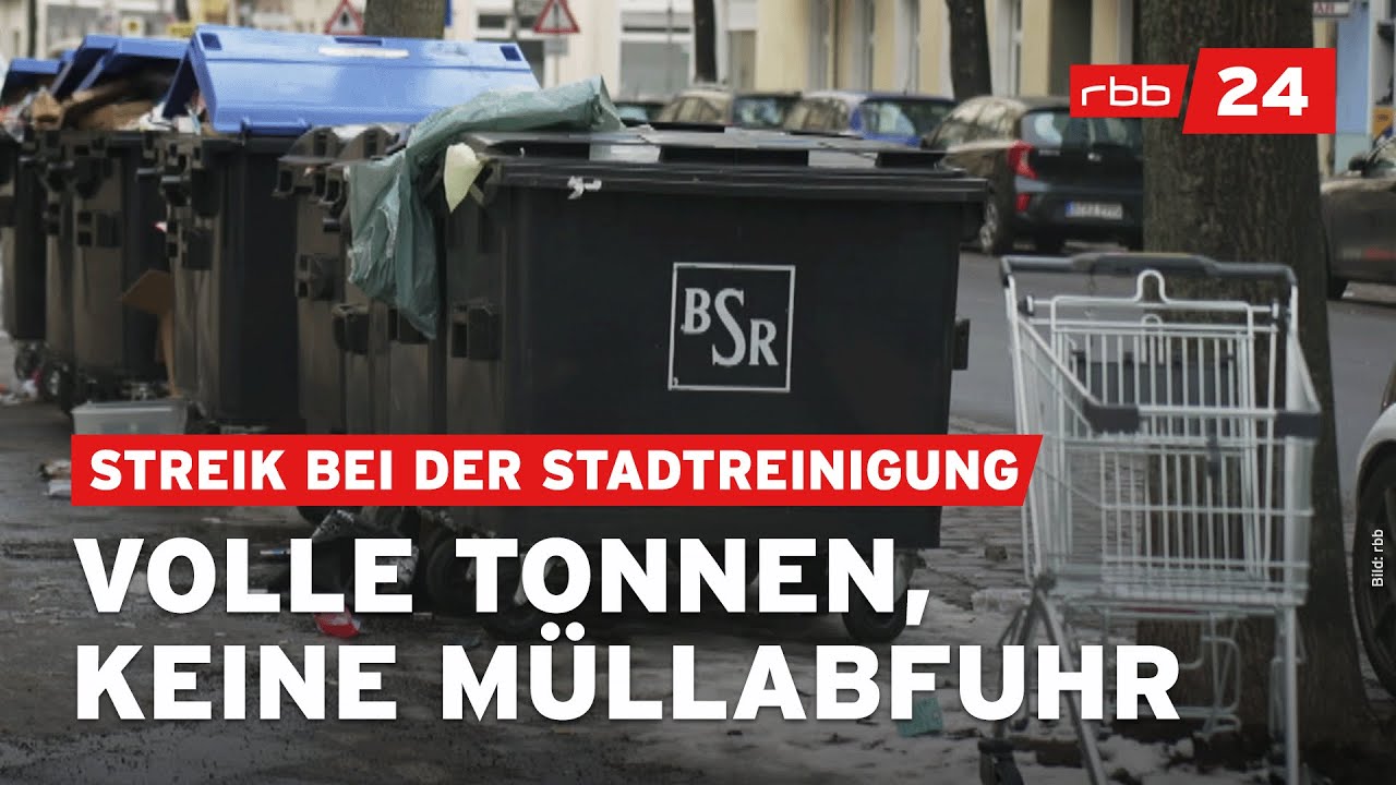 BSR streikt – Hausmüll quillt über, Recyclinghöfe geschlossen