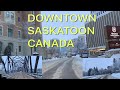 DOWNTOWN SASKATOON SASKATCHEWAN CANADA #saskatooncanada #winterseason