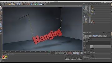 Hanging Text Using Spline Dynamic in Cinema 4D Tutorial