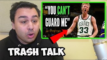British Reaction To Larry Bird Trash Talking (Non Basketball Fan Reacts)
