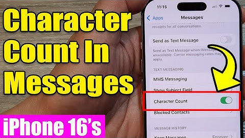 iPhone 16/16 Pro: How to Turn On/Off Character Count In Text Messages