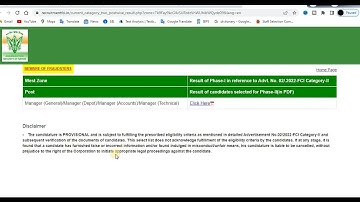 FCI CAT-II Phase-1 Result Out 2022 | FCI Manager Result #fci @ibps