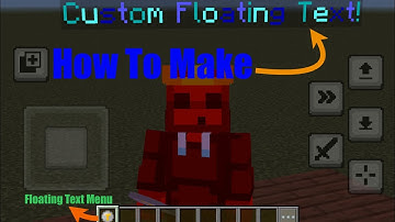 How To Get Custom Floating Text In Minecraft Bedrock.