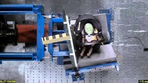 Cybex Aton 4 + Base 2 (ременная) | краш-тест ADAC-2015 | боковой | Q1(1/2)