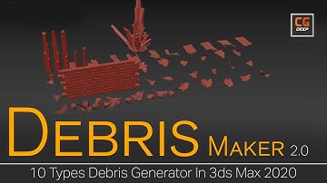 Debris Maker 2 0 script in 3ds max 2020 for generate stone | rock | leaves Tutorials | CG Deep