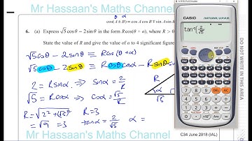 EDEXCEL C34 JUNE 2018 IAL Q6a,b  Trig Identities & Equations