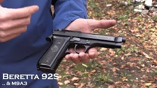 Beretta 92S, итальянский классический самозарядный пистолет с безопасным спуском курка