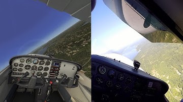 Real life flying vs Virtual Reality - Oculus Rift DK2 / FSX / FlyInside FSX