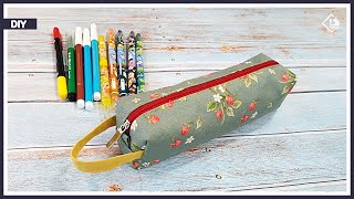 DIY ทำกล่องดินสอแบบมีหูหิ้ว / สอนเย็บผ้าง่ายๆ [Tendersmile Handmade]
