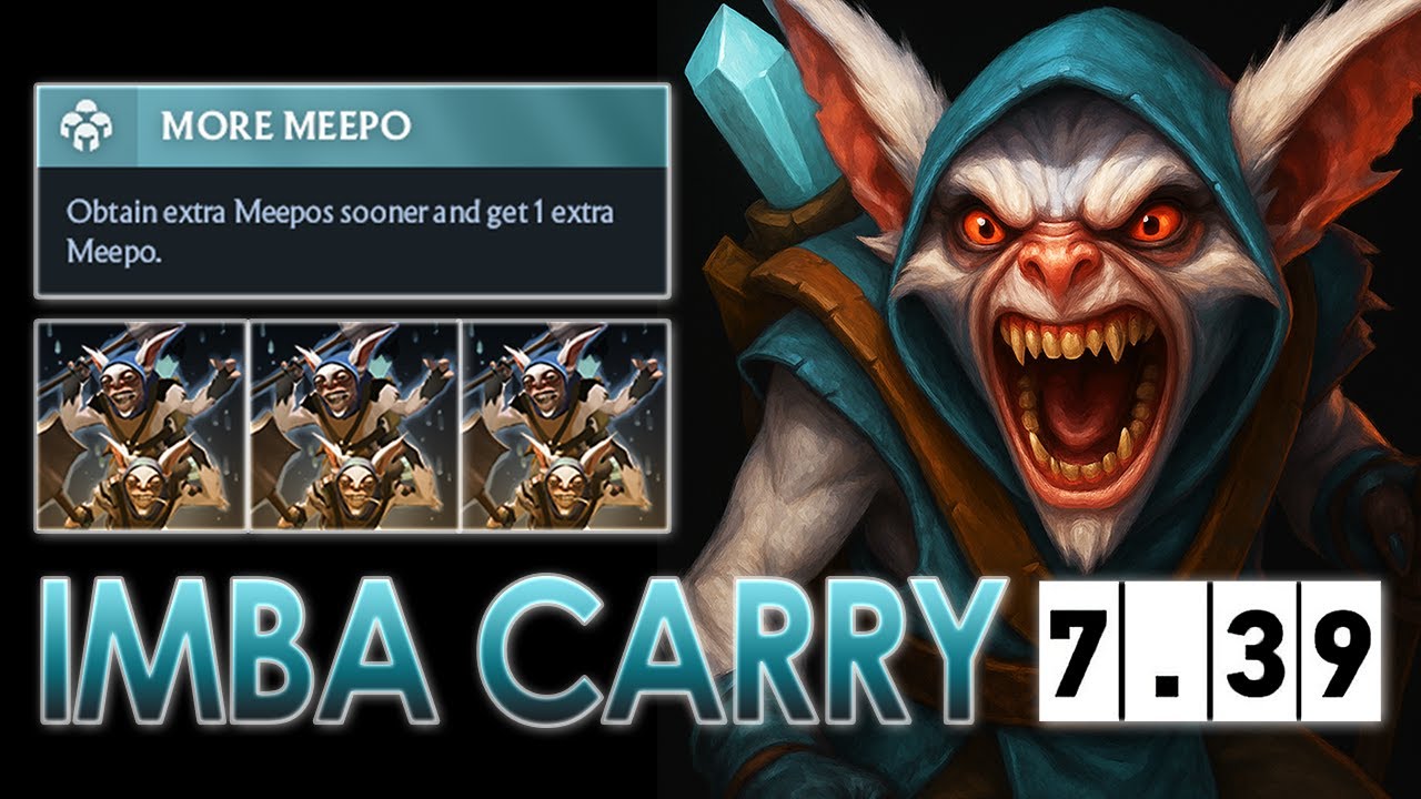 NEW META MEEPO on Safe Lane is Absolutely BROKEN in 7.39!