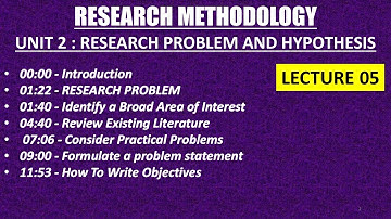 Unit 02 - RESEARCH PROBLEM  (Part 1) | Complete Research Methodology Course | PDF included