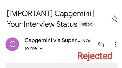 My Capgemini interview Missed  mail - Interview cannot be completed