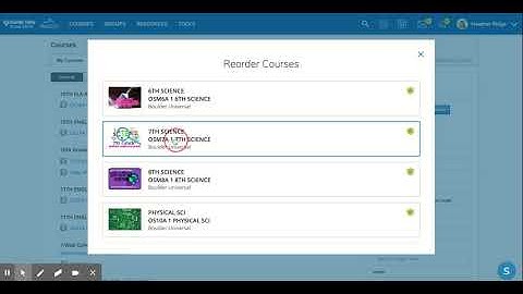 How to Reorder your Courses in Schoology