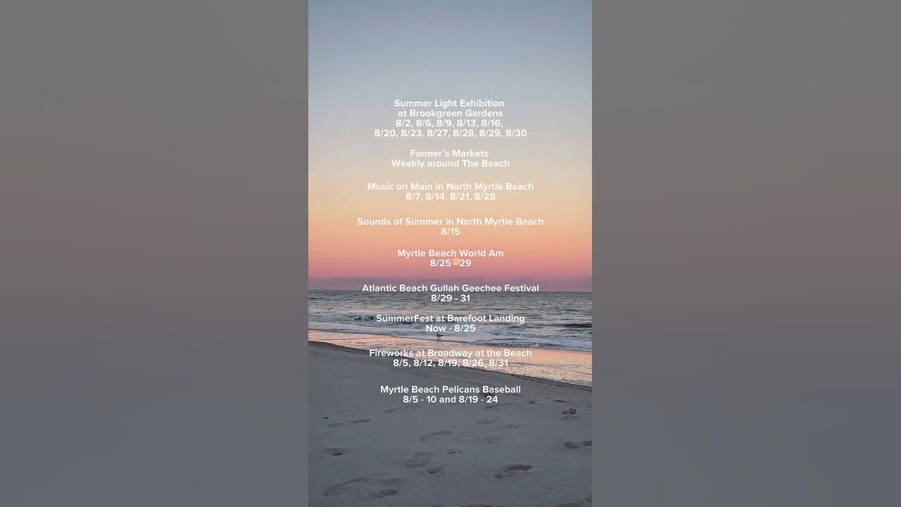 August 2025 Events in Myrtle Beach, SC