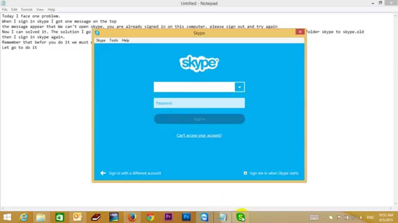 skype for business login failure