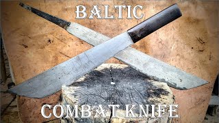 Making of medieval Baltic combat knife. Forging.