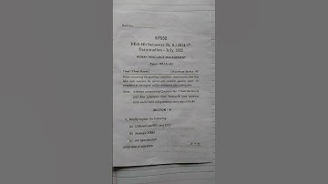 MDU BBA 4th Semester HRM (Human Resource Management) papers part-1