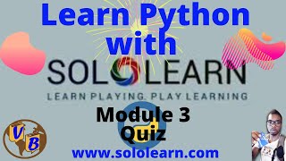 Python SoloLearn module 3 quiz