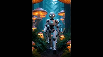 Robots in the mysterious forest #art
