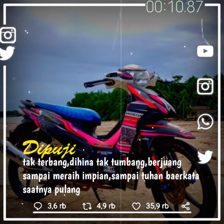 Story' wa || literasi 30 detik motor Revo decal || rustam news 2020