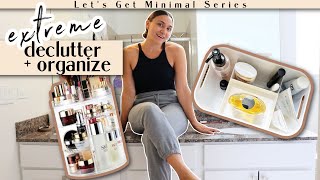 HUGE Bathroom Declutter + Organize  | Minimal Makeup & Skincare