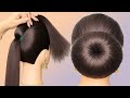 Beautiful Lock Pin Hairstyle For Girls F Wedding _ Easy Bun Hairstyle For Long Hair For Office #hair