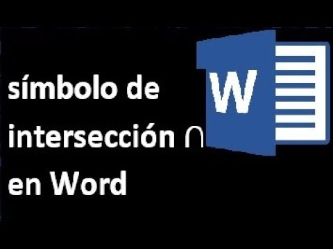 Video: ¿Cómo insertar el símbolo de intersección en Word?