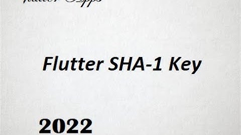 Flutter SHA 1 Key - Fast & Easy Way - Flutter SHA1